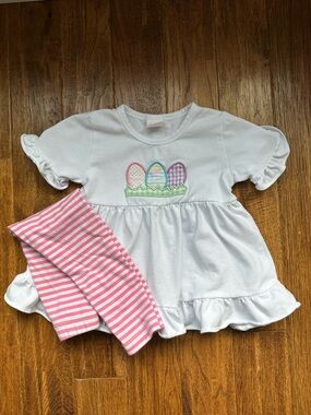 Stitchy Fish 18m Egg-cellent Easter Applique Legging Set